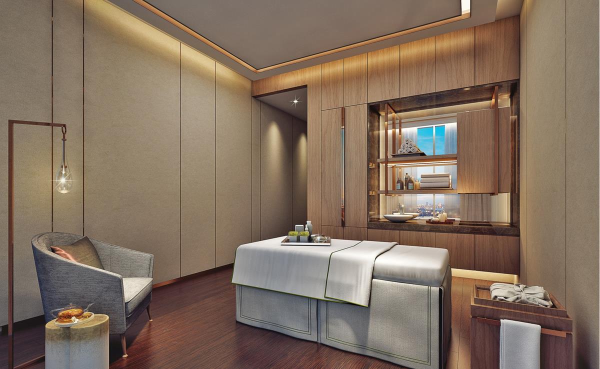 Address Dubai Mall Exterior foto A treatment room at the spa